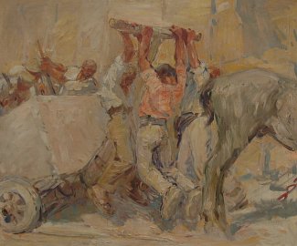 Bild Gemälde - Robert Sterl - Steinbruch