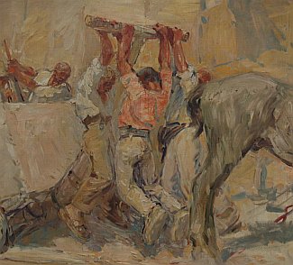 Bild Gemälde - Robert Sterl - Steinbruch