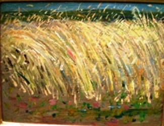 Bild Gemälde - Robert Sterl - Blühendes Kornfeld