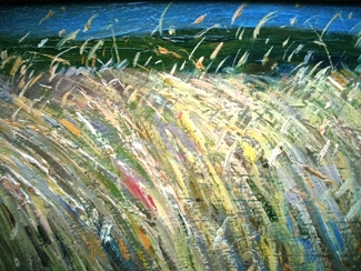 Bild Gemälde - Robert Sterl - Blühendes Kornfeld