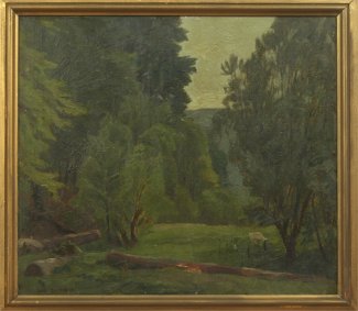 Bild Gemälde Willy Ter Hell Waldlandschaft
