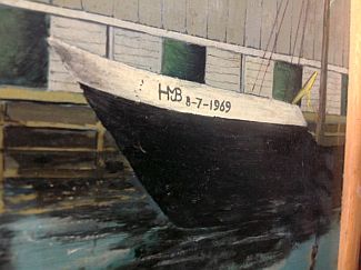 Bild Gemälde - unbekannter Künstler - Hafenanlagen