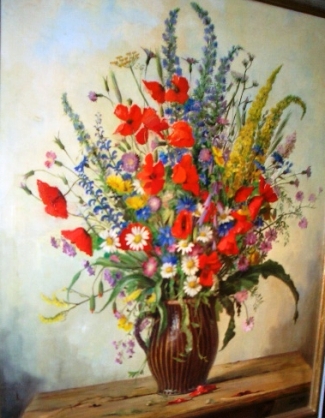 Bild Gemälde - Otto Vaeltl - Blumenstrauß