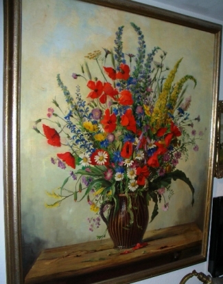 Bild Gemälde - Otto Vaeltl - Blumenstrauß