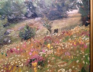 Bild Gemälde - Hans R. v. Volkmann - Frühlingswiese 1920