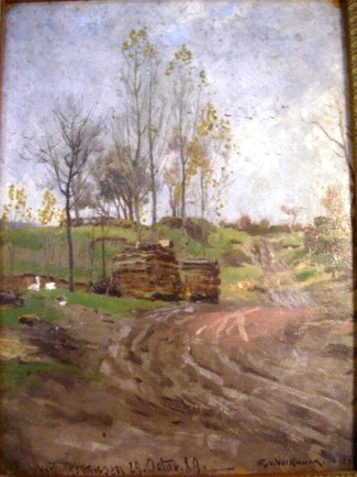 Bild Gemälde - H.R.v. Volkmann - Weg nach Willingshausen