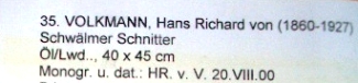 Bild Gemälde - H.R.v. Volkmann . Willingshäuser Schnitter von hinten