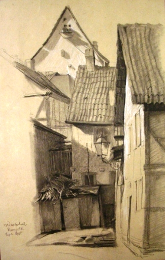 Bild Gemälde - Otto Westphal - Hersfeld Innenstadt 1905