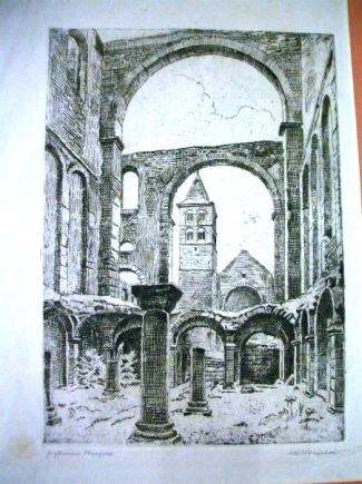 Bild Gemälde - Otto Westphal - Stiftsruine Bad Hersfeld