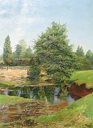 Bild Gemälde - Wessel - An der Antreff zu Willingshausen