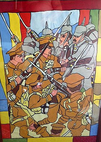 Bild Gemälde - Josef Wittlich - Soldaten im Gefecht