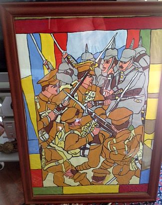Bild Gemälde - Josef Wittlich - Soldaten im Gefecht