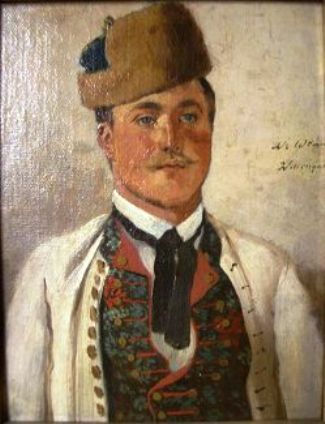 Bild Gemälde - Nils Wiweil - Junger Schwälmer Bauer
