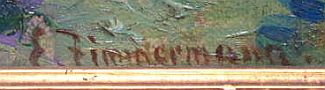 Bild Gemälde - Emil Zimmermann - Wiesenweg mit Baum im Sommer