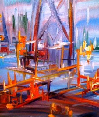 Bild Gemälde - Konrad Zuse - Brücke über Utopia
